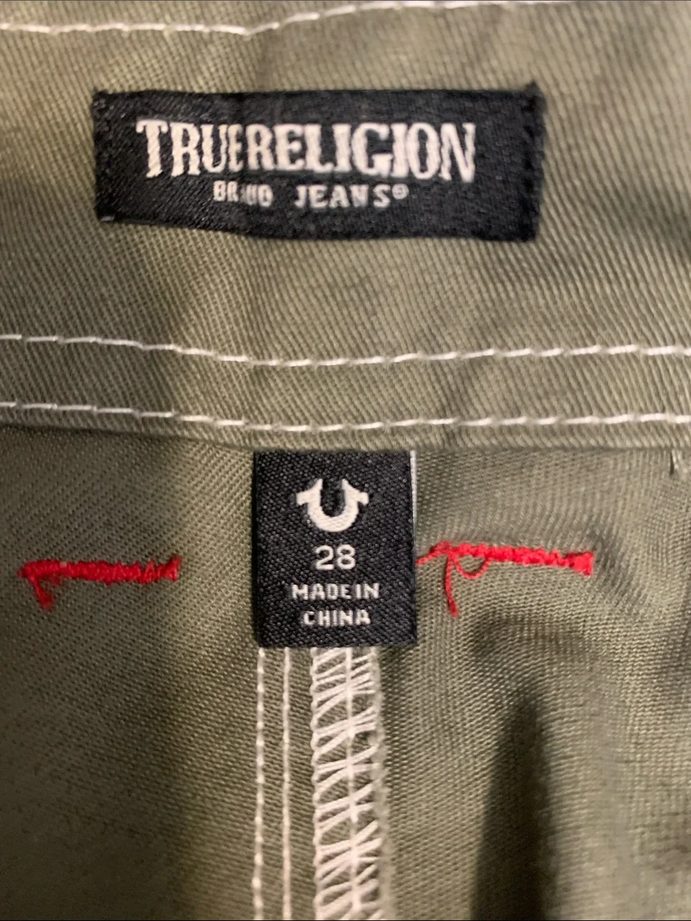 True Religion Olive Cargo Utility Pants NWT